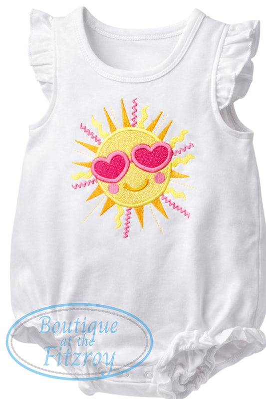 Adorable Sunshine Baby Outfit / Beach Baby Romper / Summer Baby Girl Clothing / Personalized / Custom / Baby Beach Bubble