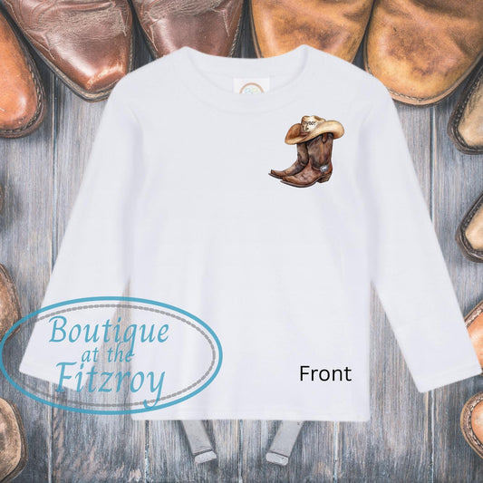Cowboy Boots Shirt / Boots Chaps and Cowboy Hats Shirt / Boys Western Shirt